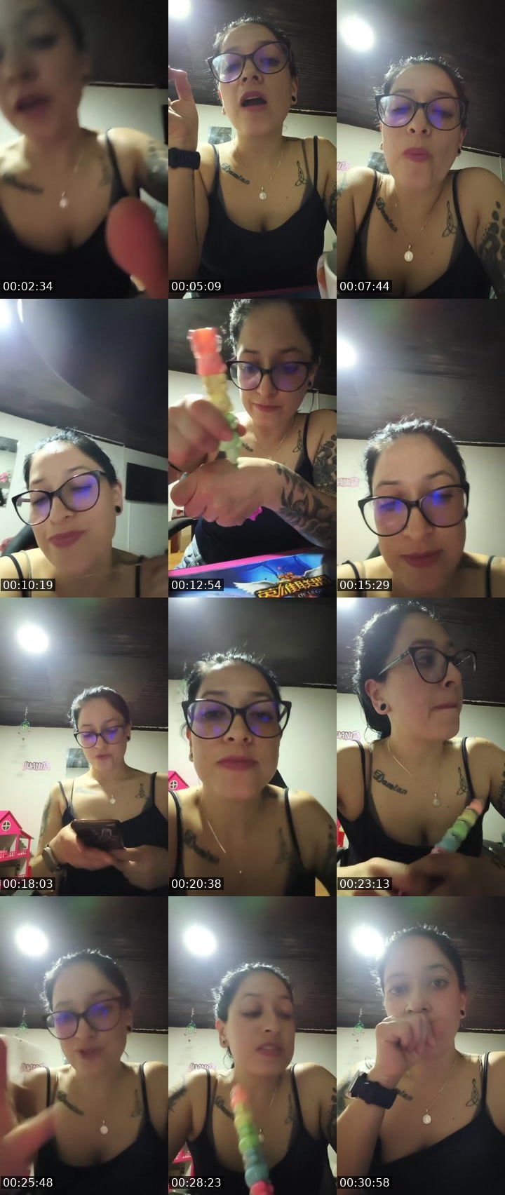 Contact-sheet preview of caropins's Liveme recording