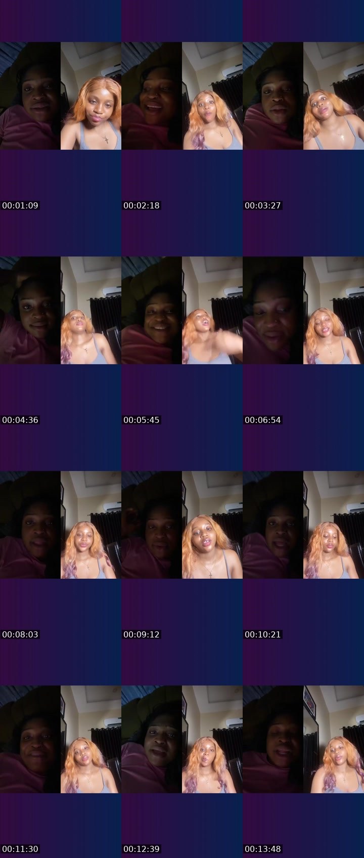 Contact-sheet preview of Shugar😋🍭's Liveme recording