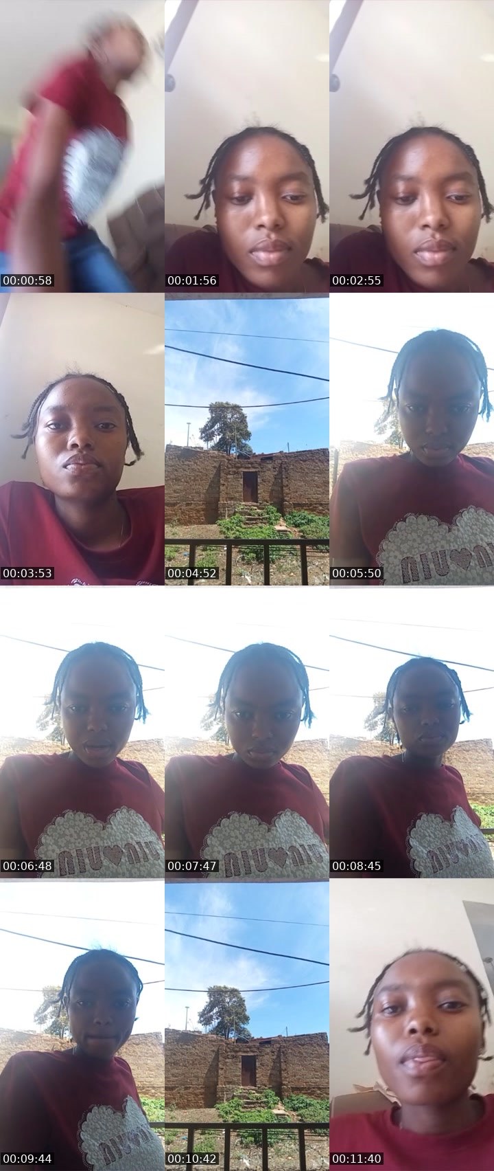Contact-sheet preview of Mency's Liveme recording