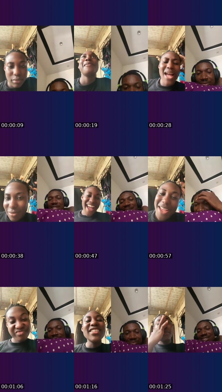 Contact-sheet preview of 🦉⃤ queen 🥹❤️Ž⃤Ť⃤'s Liveme recording