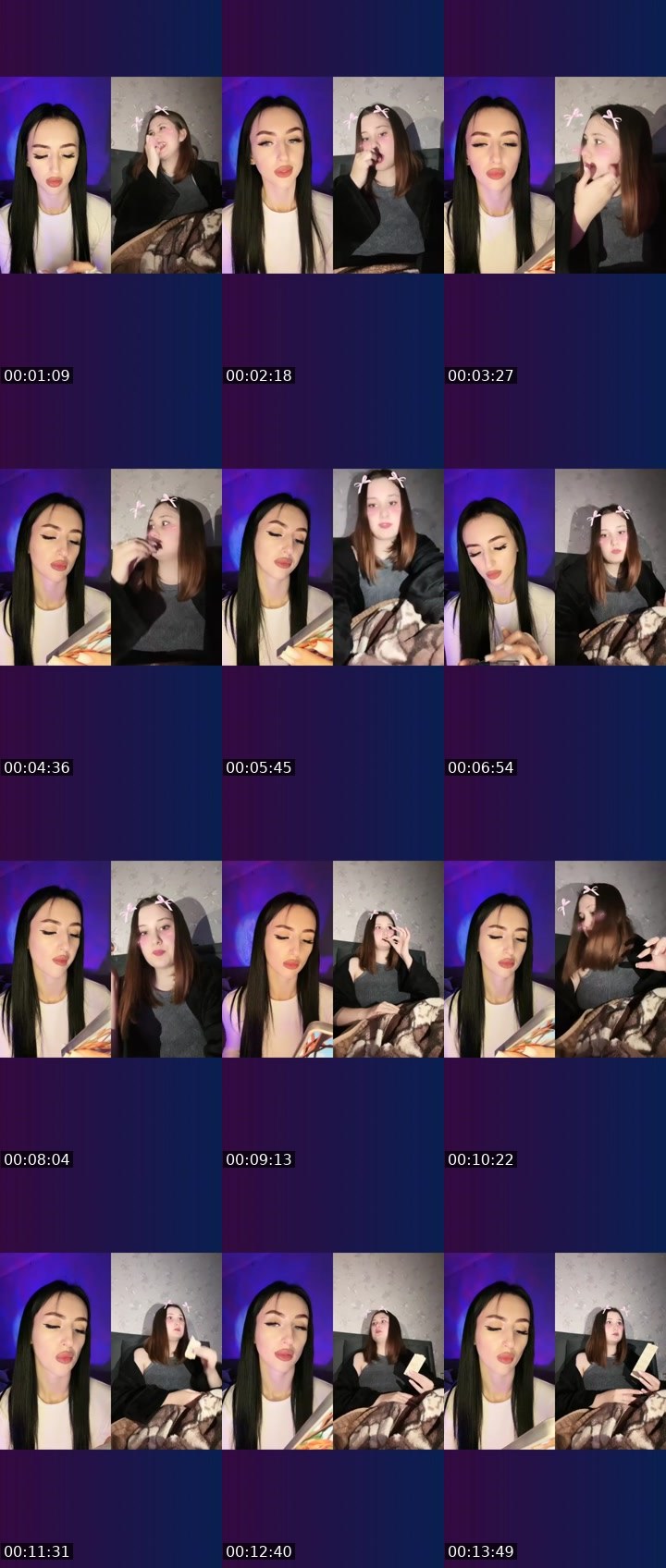 Contact-sheet preview of 🌸MARUsIA💯's Liveme recording