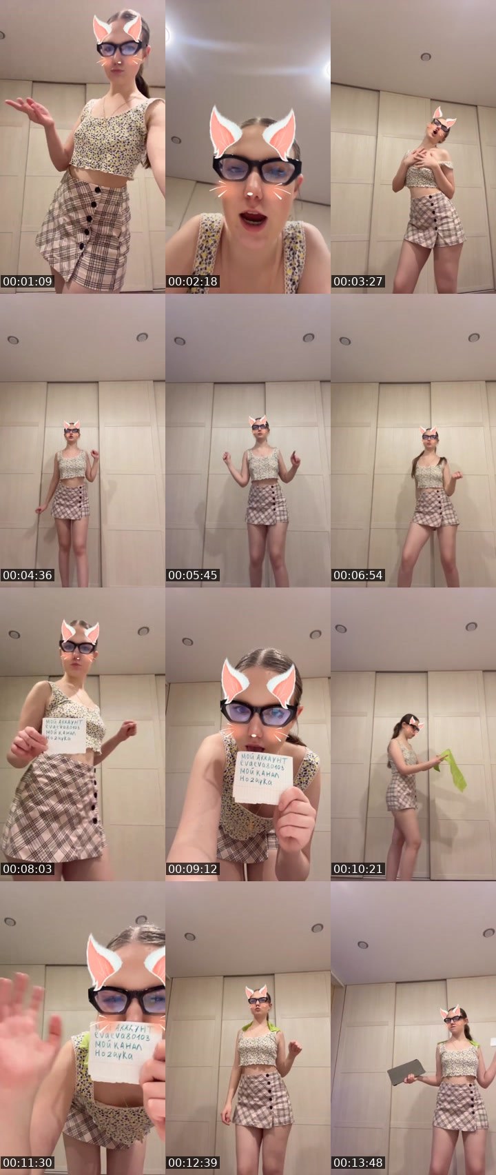 Contact-sheet preview of Eva Hozayka's Liveme recording