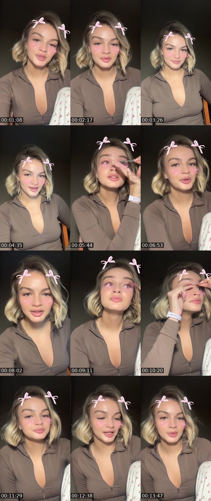 Contact-sheet preview of Ulyana🐰🩷's Liveme recording