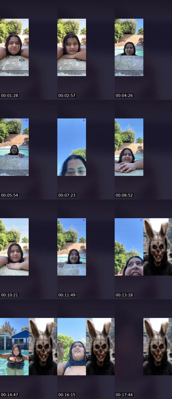 Contact-sheet preview of Alyssa 2.0's Liveme recording