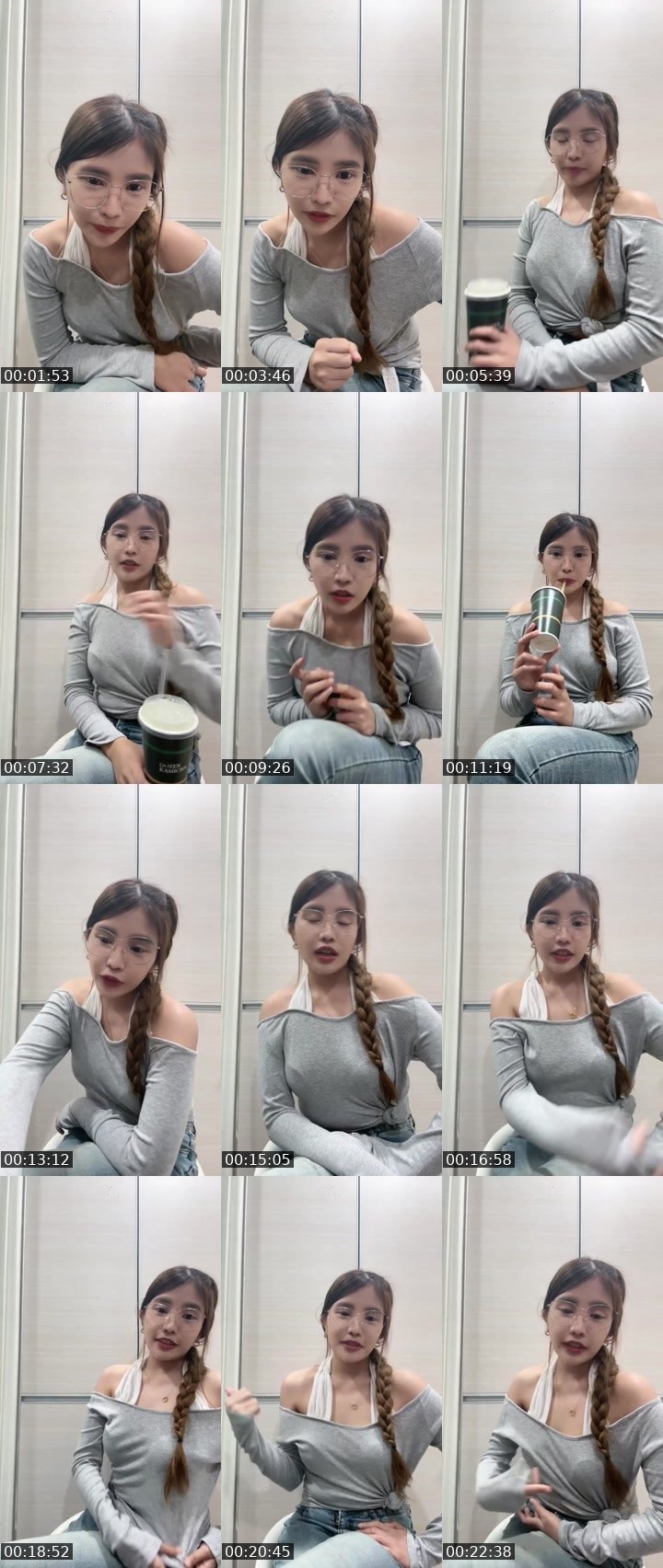 Contact-sheet preview of 👸🏻Chanel🍑🐰's Liveme recording