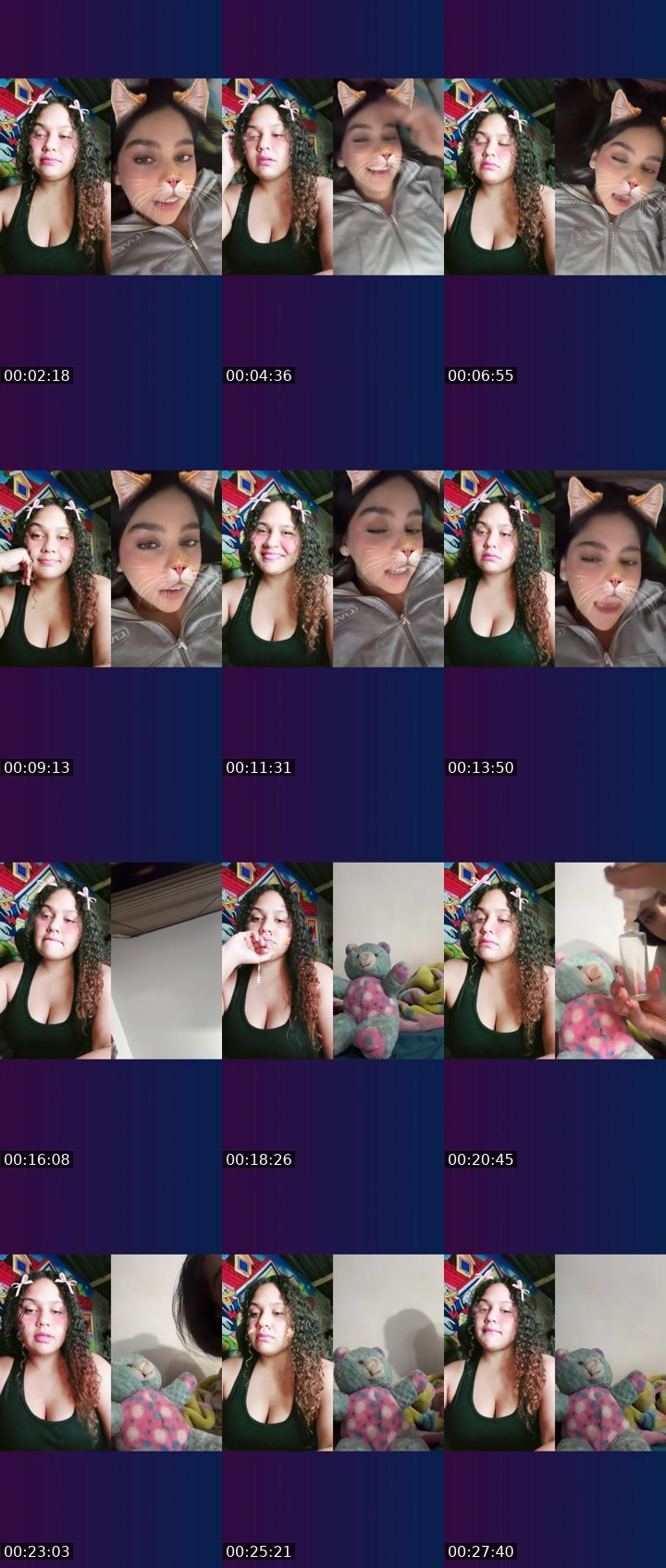 Contact-sheet preview of ☁️eve💨's Liveme recording