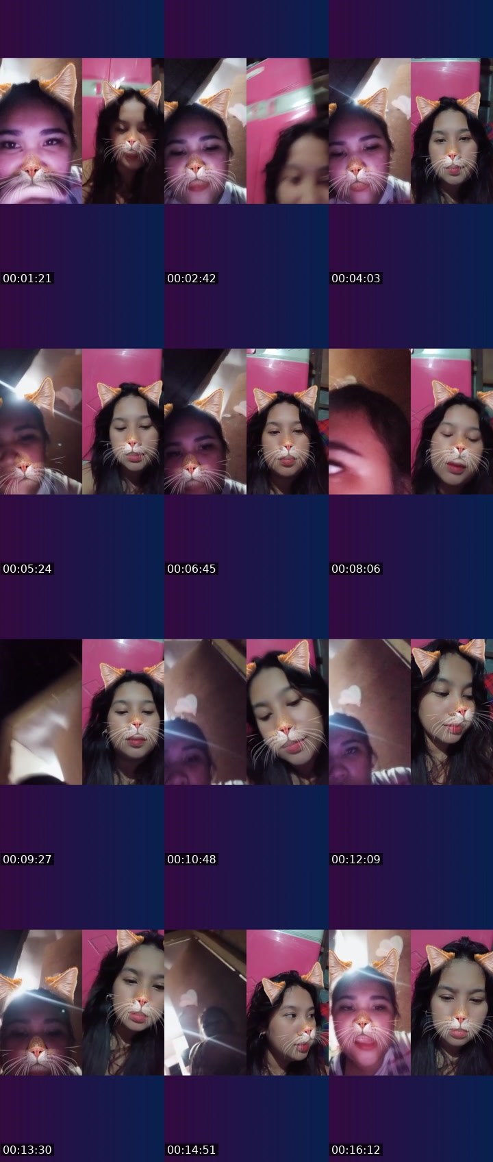 Contact-sheet preview of 14.9k👸sweet㋡🍂's Liveme recording