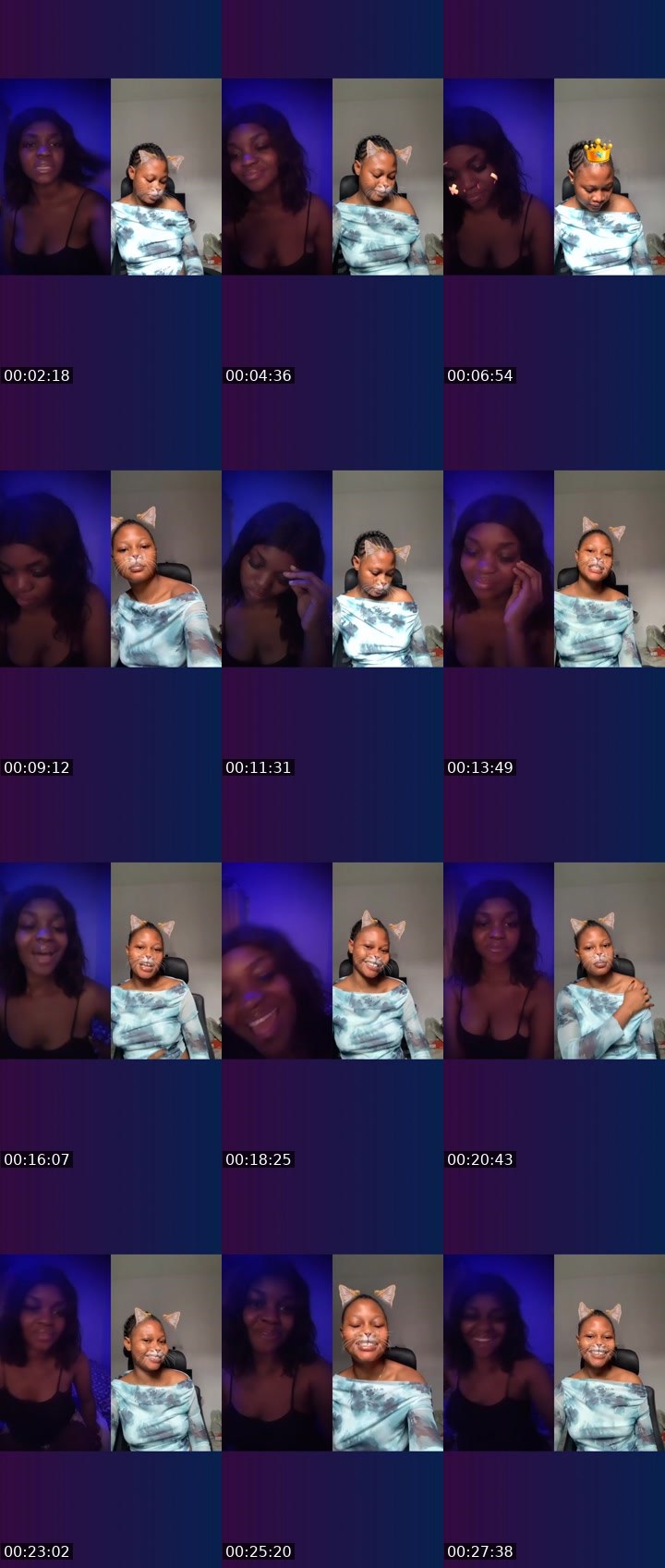 Contact-sheet preview of 😈🕊H💜ney🎭's Liveme recording