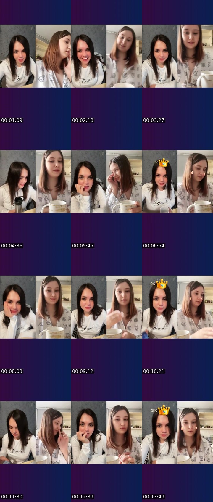 Contact-sheet preview of Nastya KH 😇's Liveme recording
