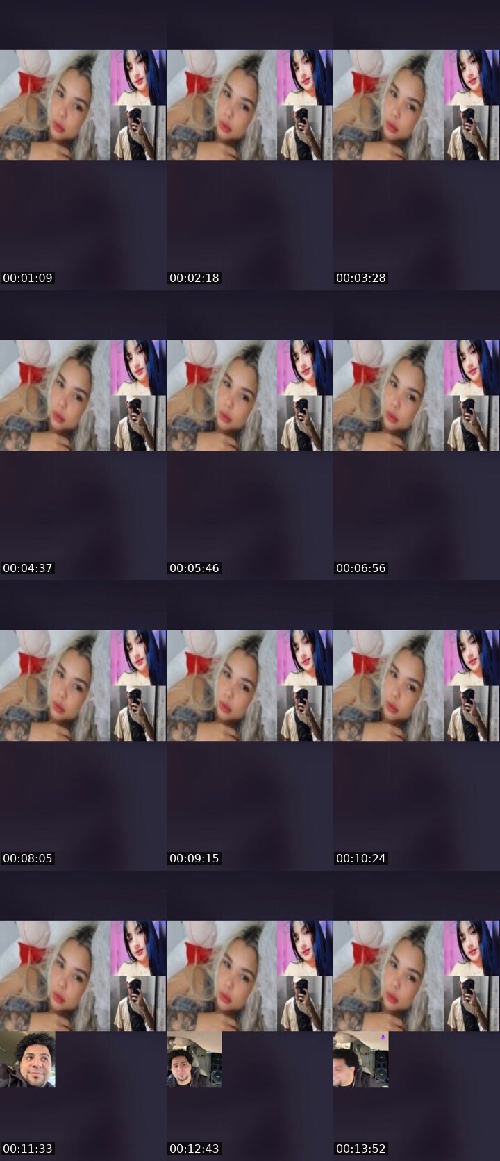 Contact-sheet preview of 👑⃤Queenlinda💎's Liveme recording