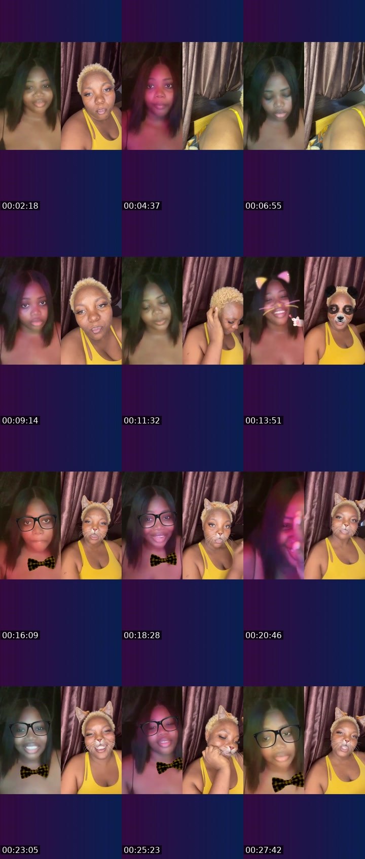 Contact-sheet preview of 🍭𝕀𝕒𝕞𝕄𝕚𝕣𝕒𝕙🤎's Liveme recording