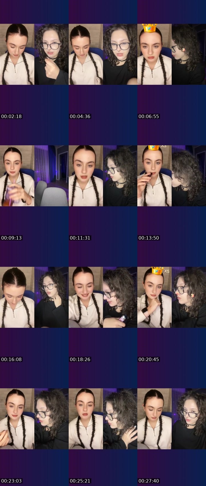 Contact-sheet preview of 25k💎🌙꧁ʟᴜɴᴏx꧂🌙's Liveme recording