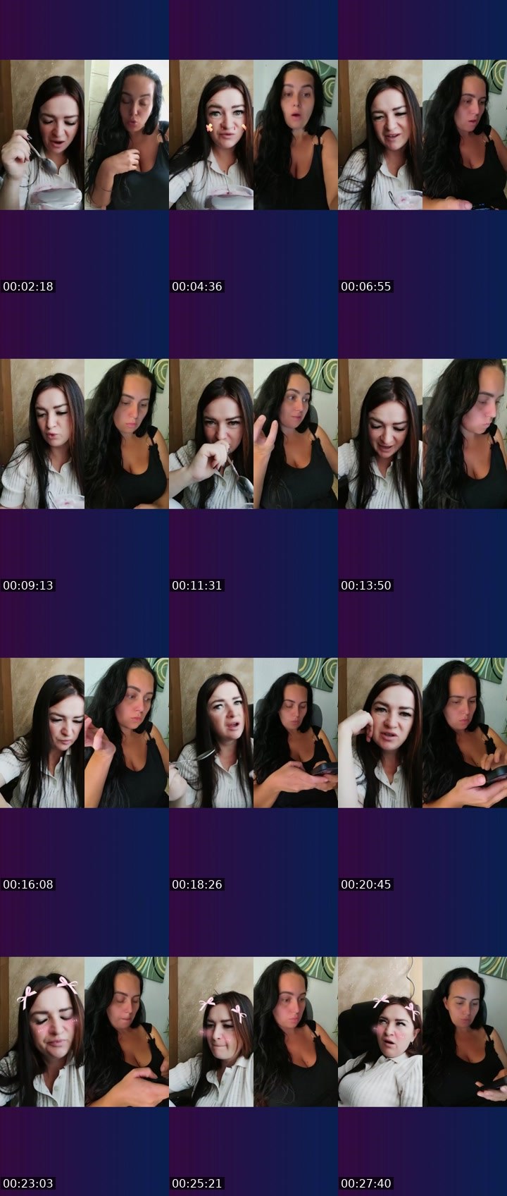 Contact-sheet preview of 16КMiss Strawbery's Liveme recording