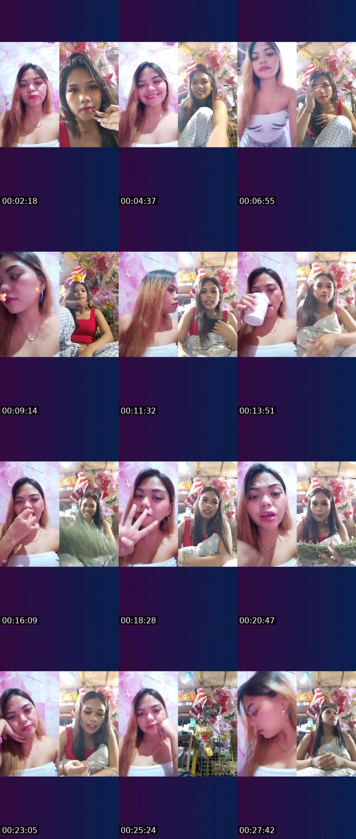 Contact-sheet preview of 👸Chloe🦄(NP)'s Liveme recording