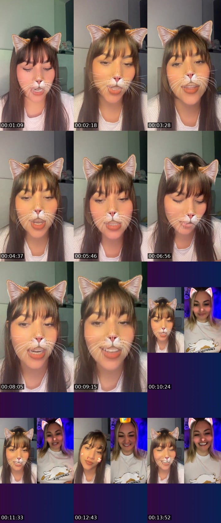 Contact-sheet preview of 🌸catalina🦦's Liveme recording