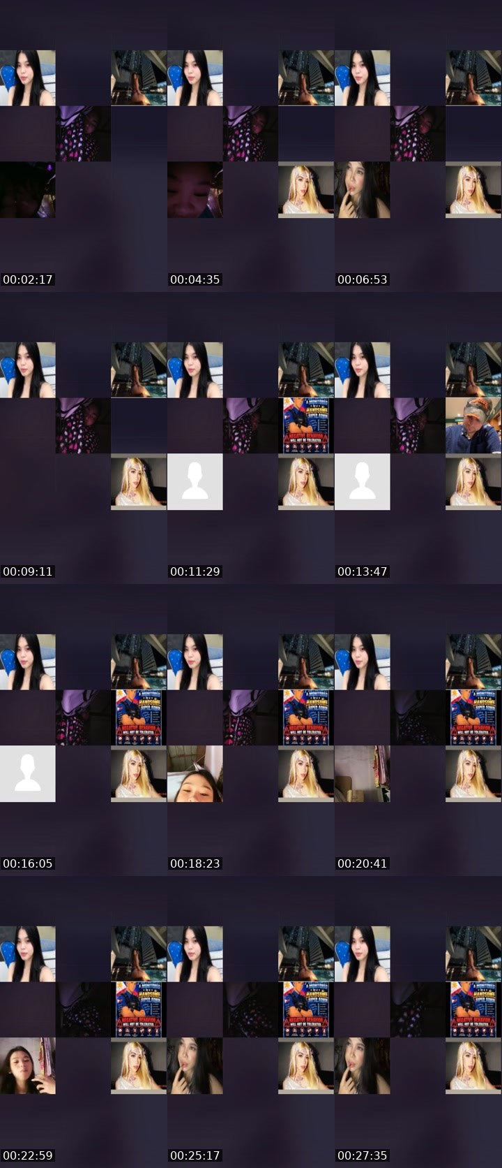 Contact-sheet preview of ♛ ₚₕ Xell 🌟NP's Liveme recording