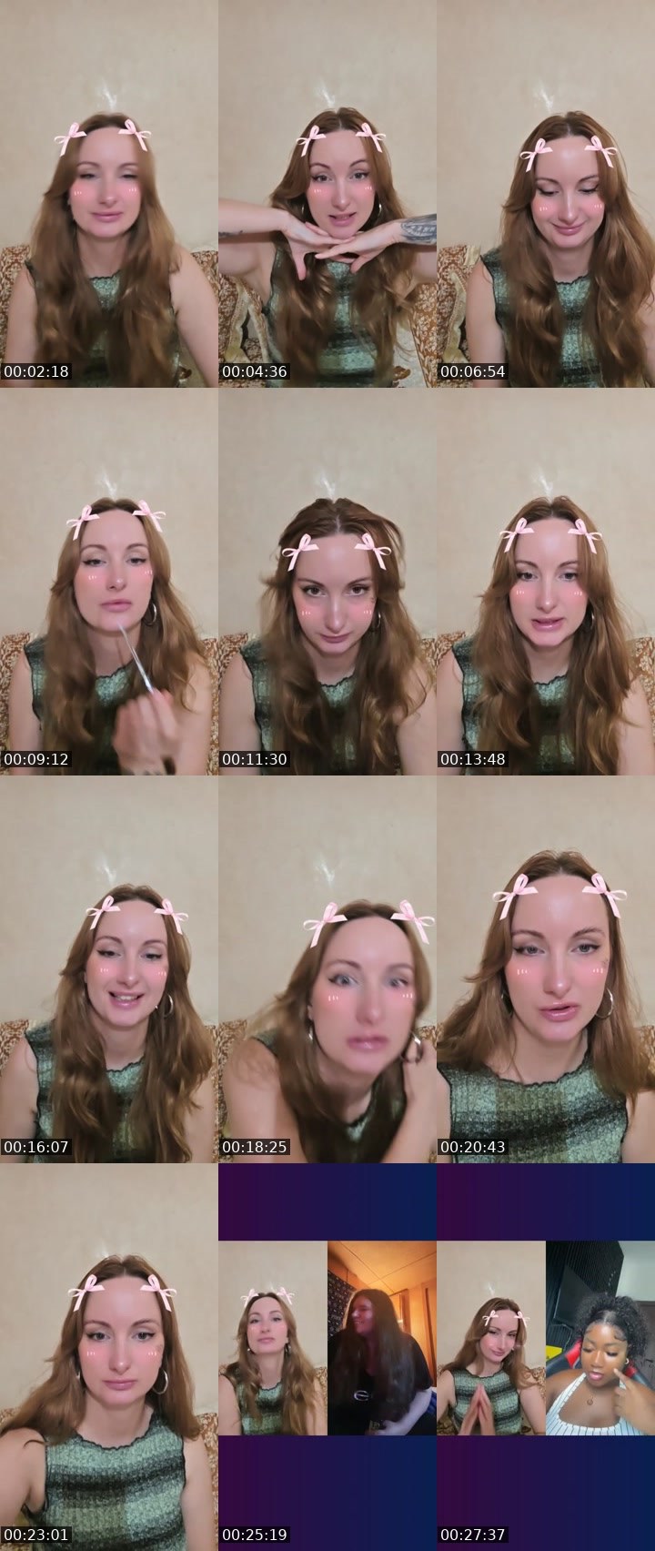 Contact-sheet preview of Elli TiTa's Liveme recording