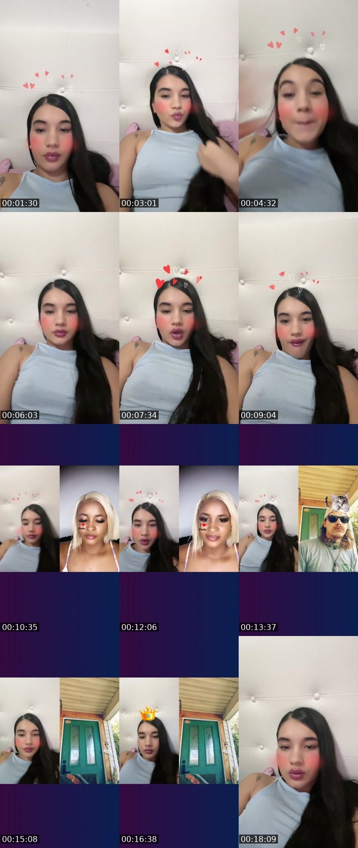 Contact-sheet preview of ✨🌩️𝓛𝓮𝓲𝓭𝔂❤️‍🔥✨'s Liveme recording