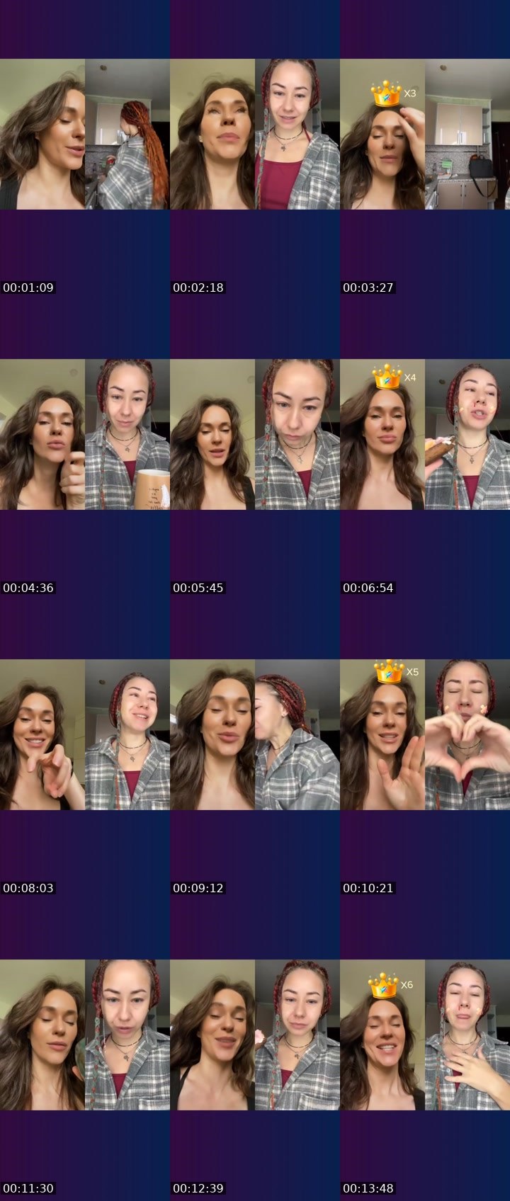 Contact-sheet preview of Nastya🦊FOX's Liveme recording