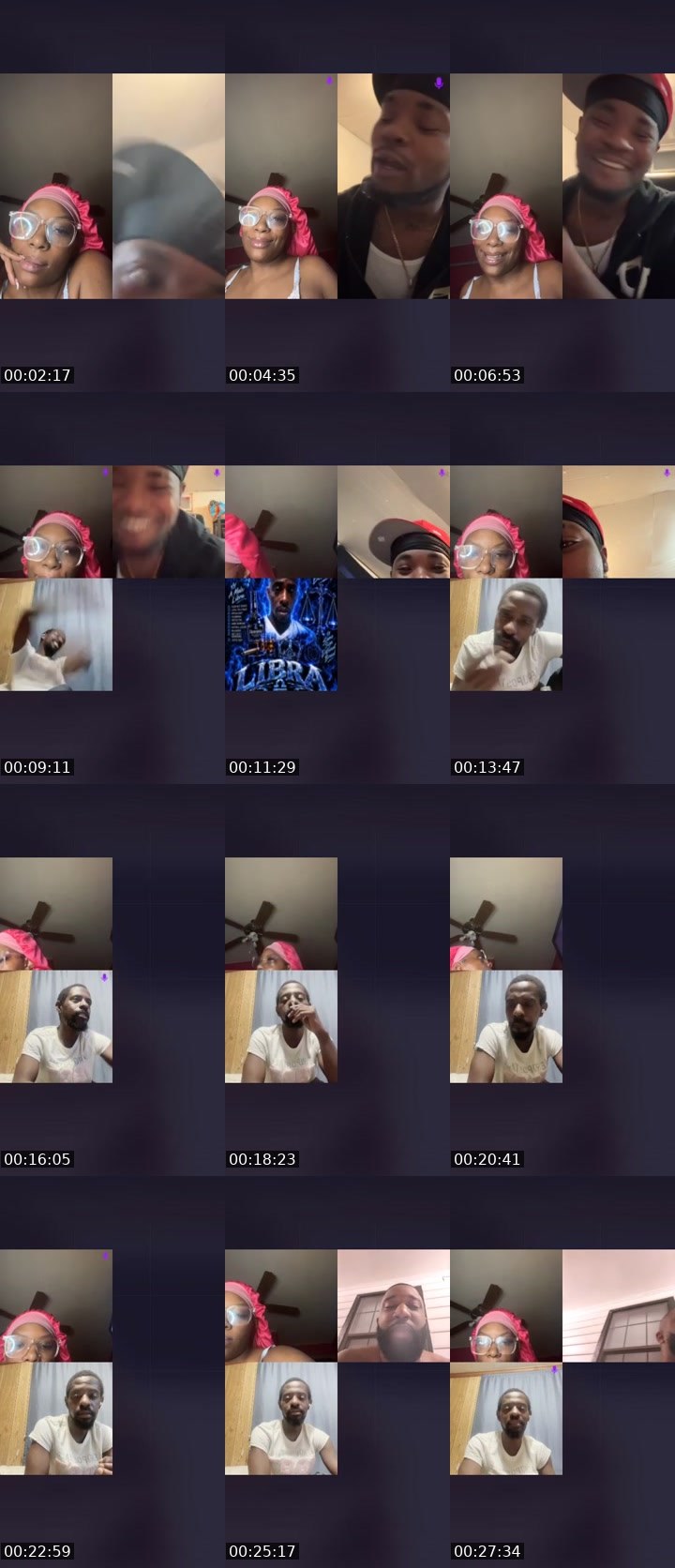 Contact-sheet preview of BrownSugar😍🤎's Liveme recording