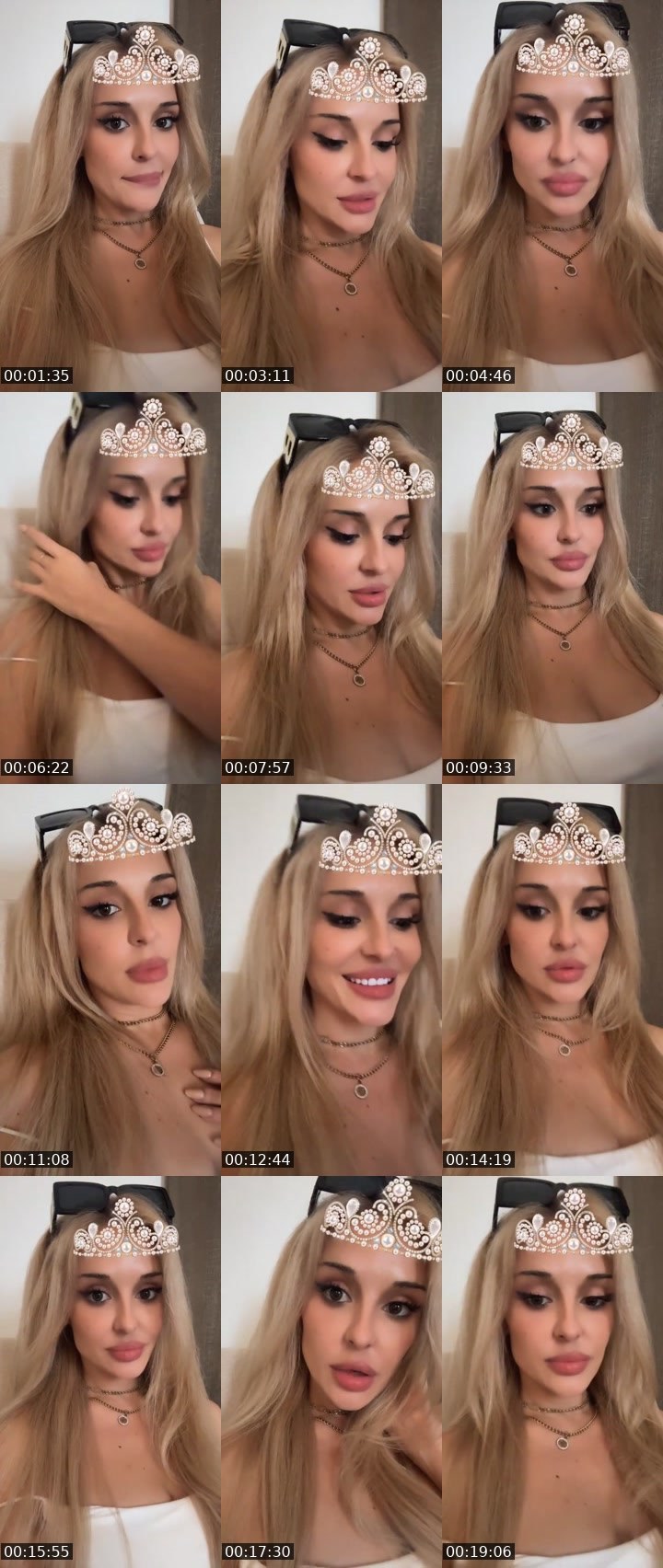 Contact-sheet preview of Angie Baddie x's Liveme recording