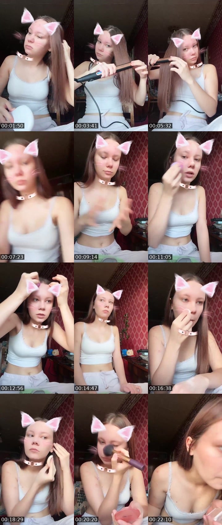 Contact-sheet preview of 🪐 𝐍𝐢𝐤𝐮𝐬𝐲𝐚 🐾's Liveme recording