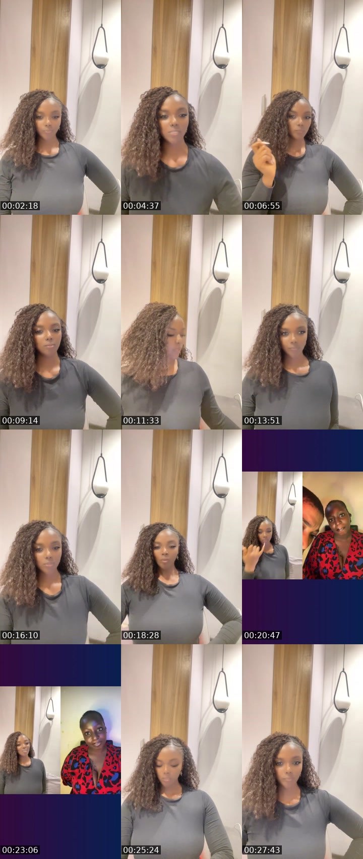 Contact-sheet preview of Miss M👩🏼‍🦰🏦's Liveme recording