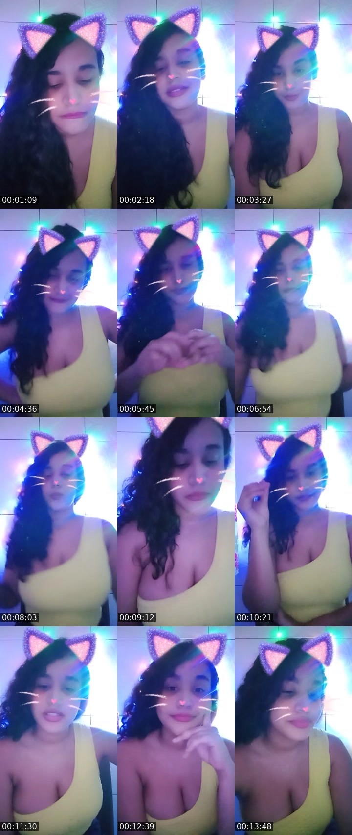 Contact-sheet preview of Gatona 💜's Liveme recording