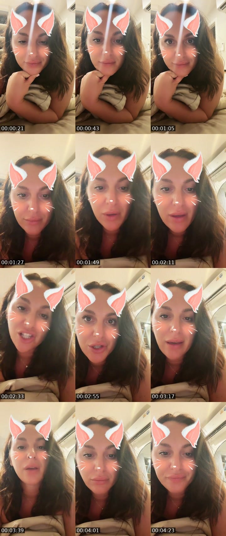 Contact-sheet preview of Miss Nino's Liveme recording