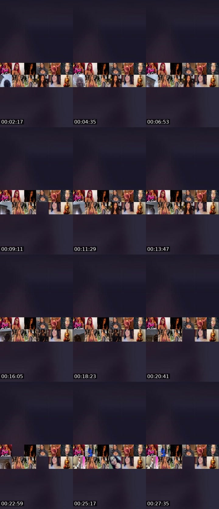 Contact-sheet preview of ❤️‍🔥🍭's Liveme recording