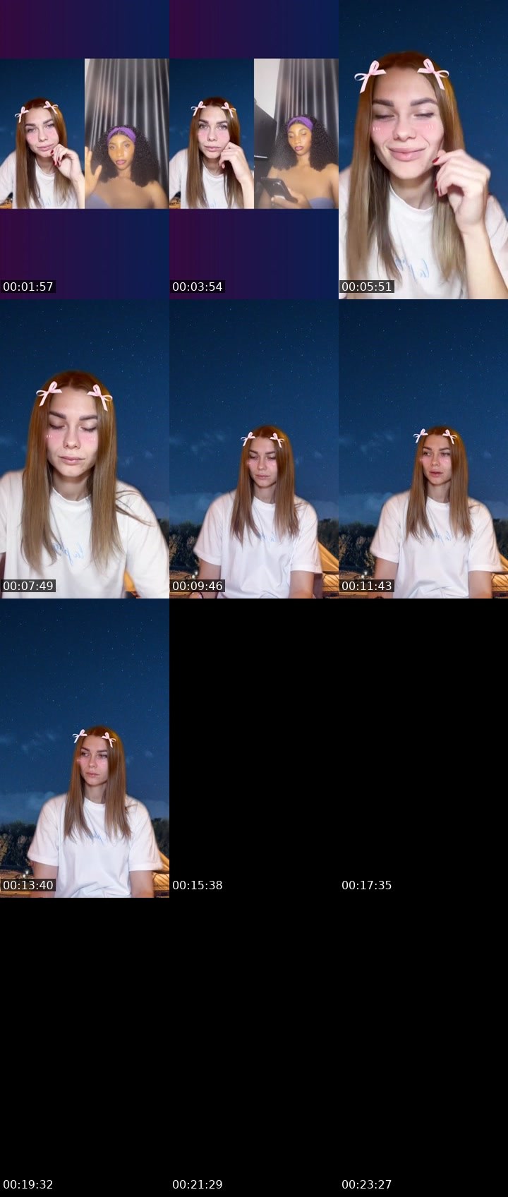 Contact-sheet preview of Yuliii's Liveme recording
