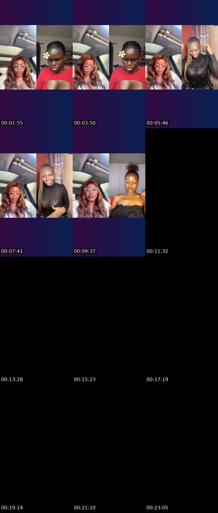 Contact-sheet preview of 🤍👑QueenADE🤍👑's Liveme recording