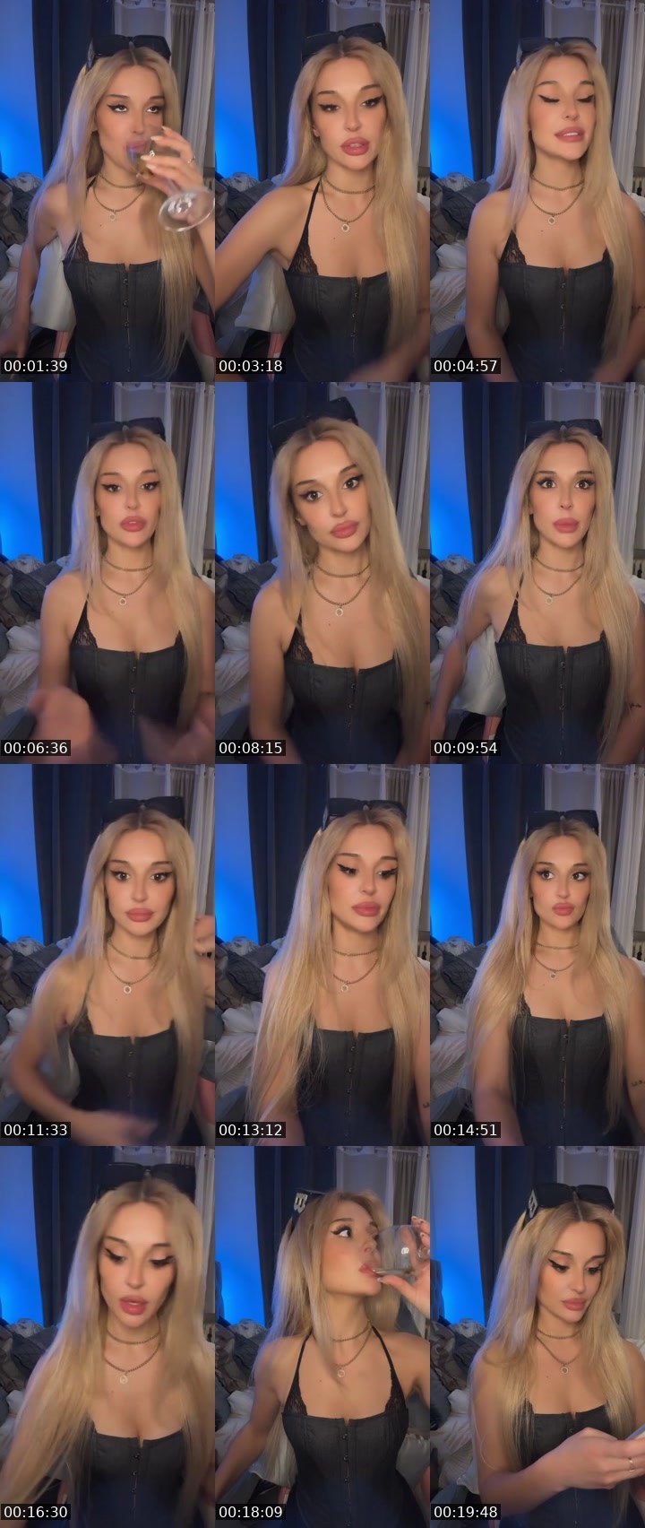 Contact-sheet preview of Angie Baddie x's Liveme recording