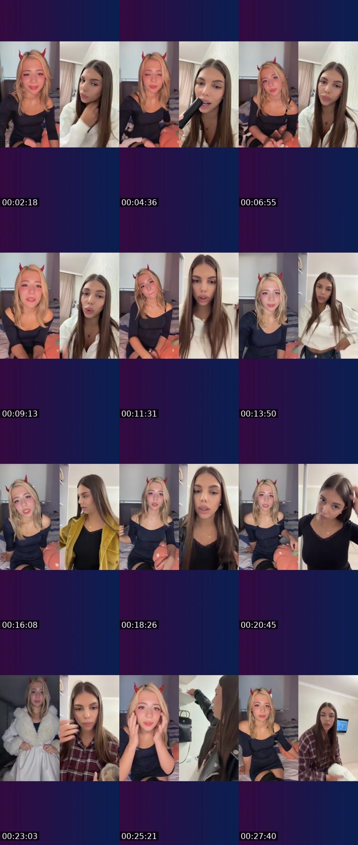 Contact-sheet preview of Elvii's Liveme recording