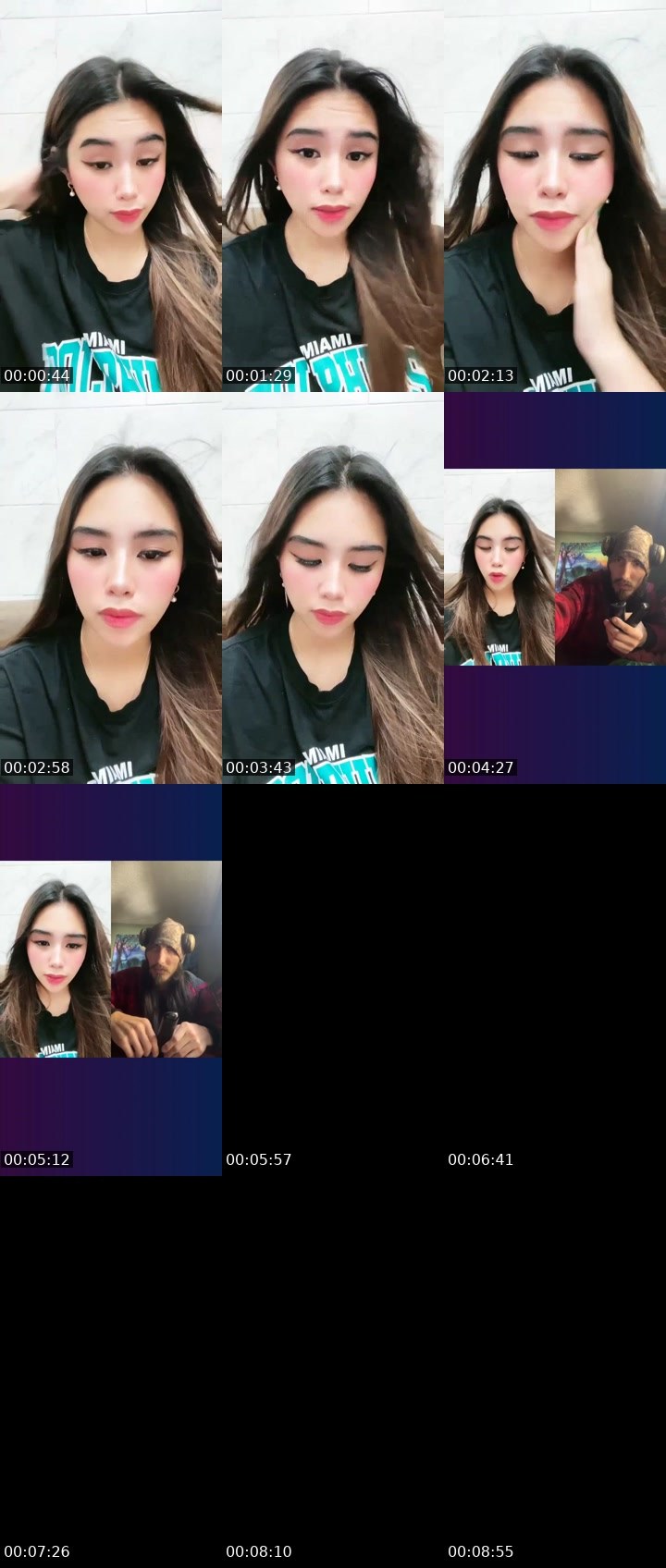 Contact-sheet preview of ☝️♥️Abbymari🫦's Liveme recording