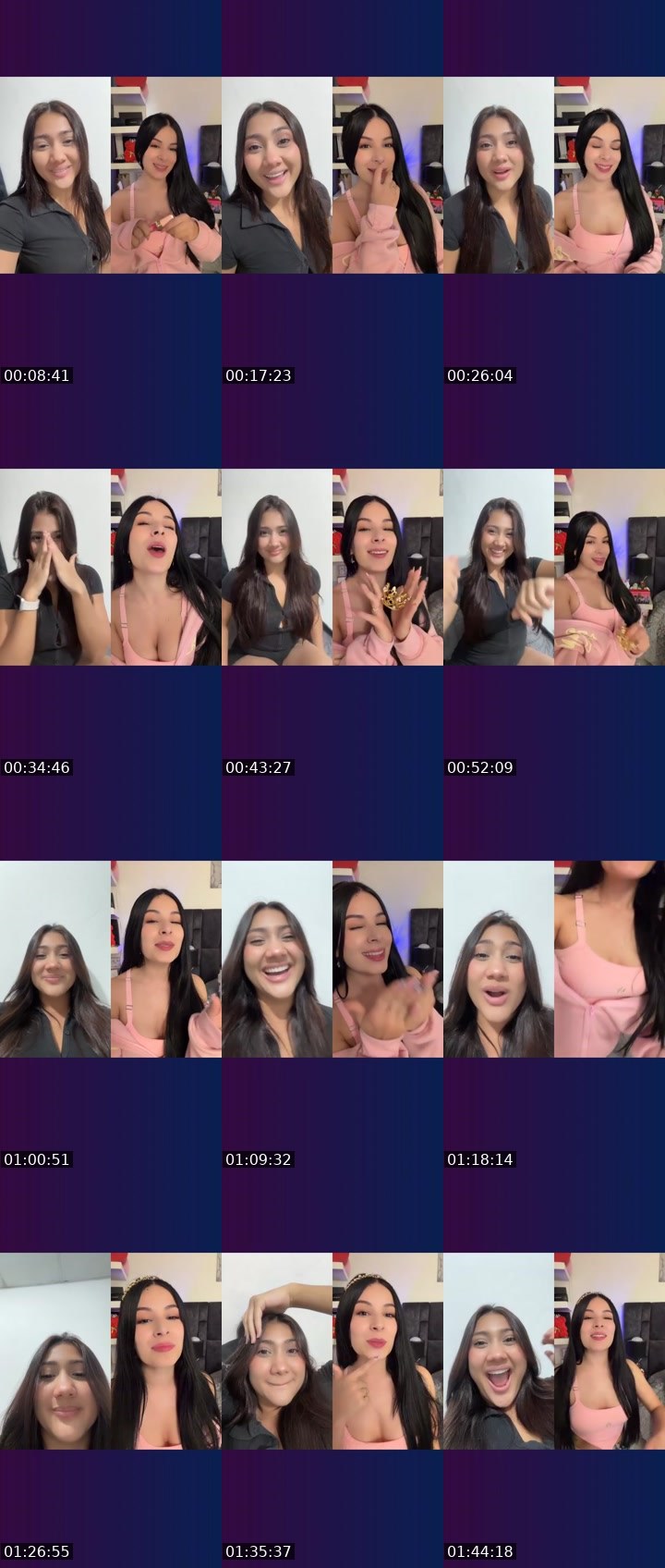 Contact-sheet preview of 🦂RosJaick 🫧🧸's Liveme recording