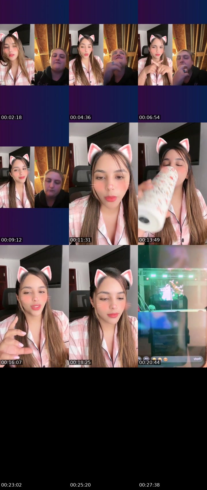 Contact-sheet preview of 🕶️👑𝓣𝓪𝓽𝓲20k☁️🧸's Liveme recording