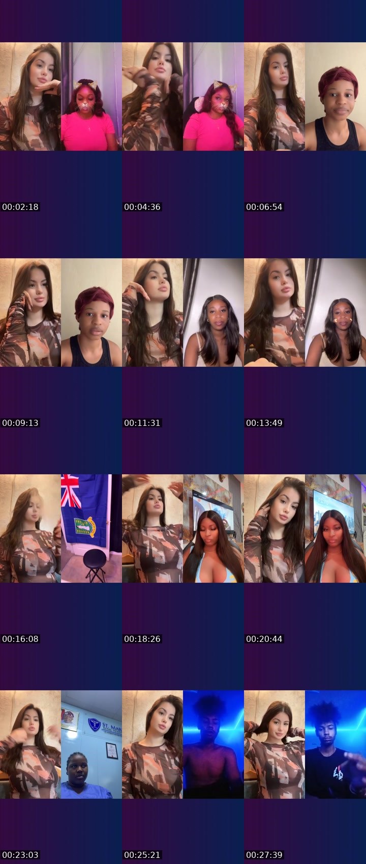 Contact-sheet preview of Anastasia sweet's Liveme recording