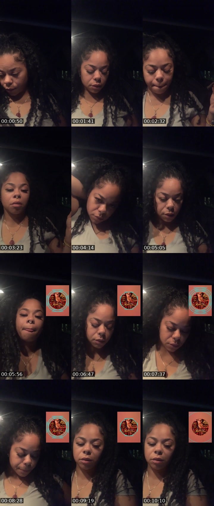 Contact-sheet preview of 🎭⃤ ČĤÚĹĂ 🇩🇴🇯🇲〽️'s Liveme recording