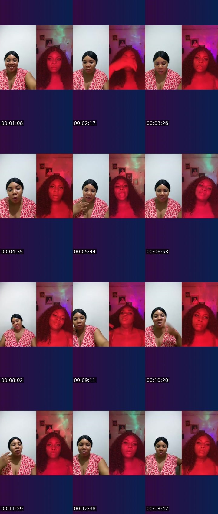 Contact-sheet preview of 🍭AmyLilly 🇹🇹✊🏾🥛's Liveme recording