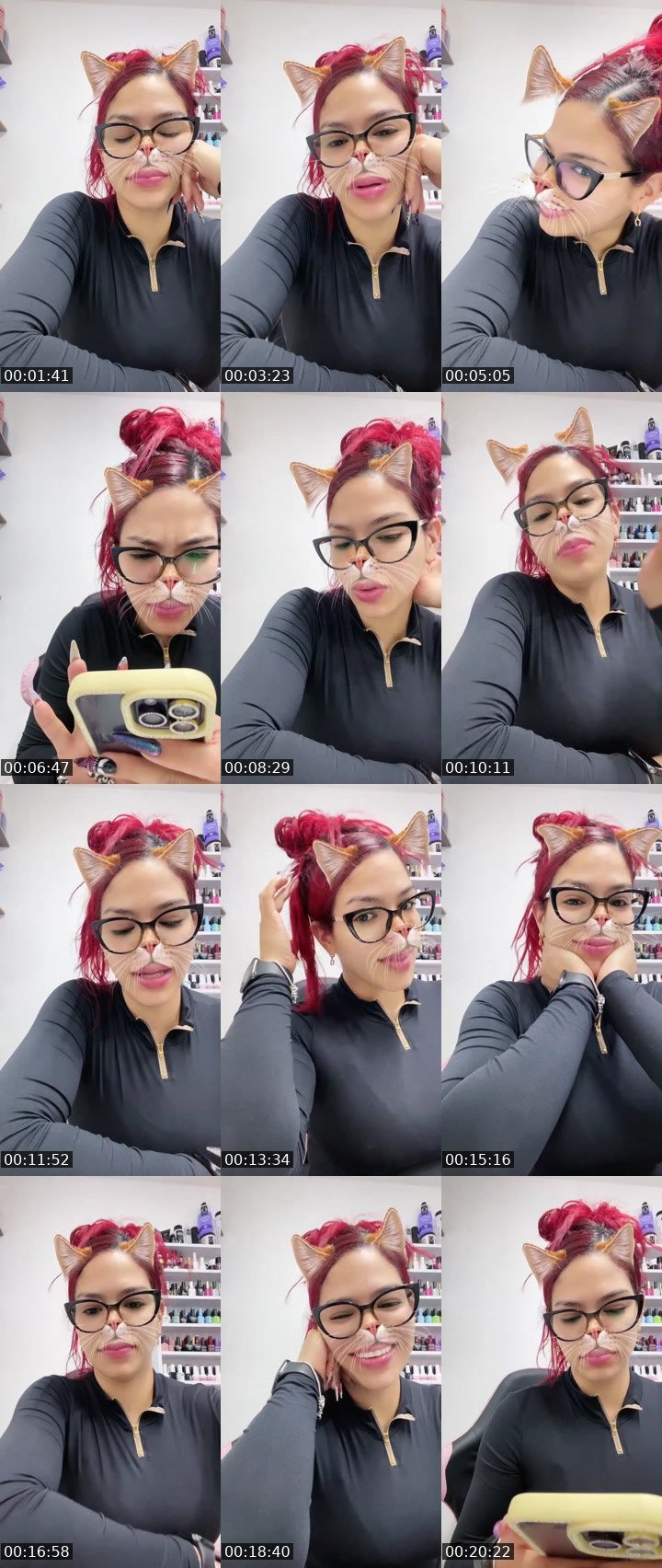 Contact-sheet preview of ❥🐠𝓛𝓮𝓼𝓵𝔂𝓮🧿🪽's Liveme recording