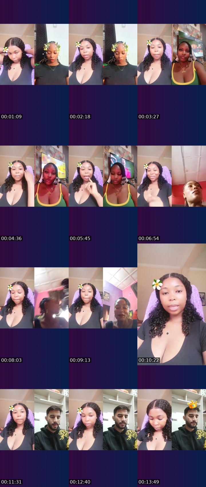 Contact-sheet preview of D!NN£R♥️🦋🏦's Liveme recording