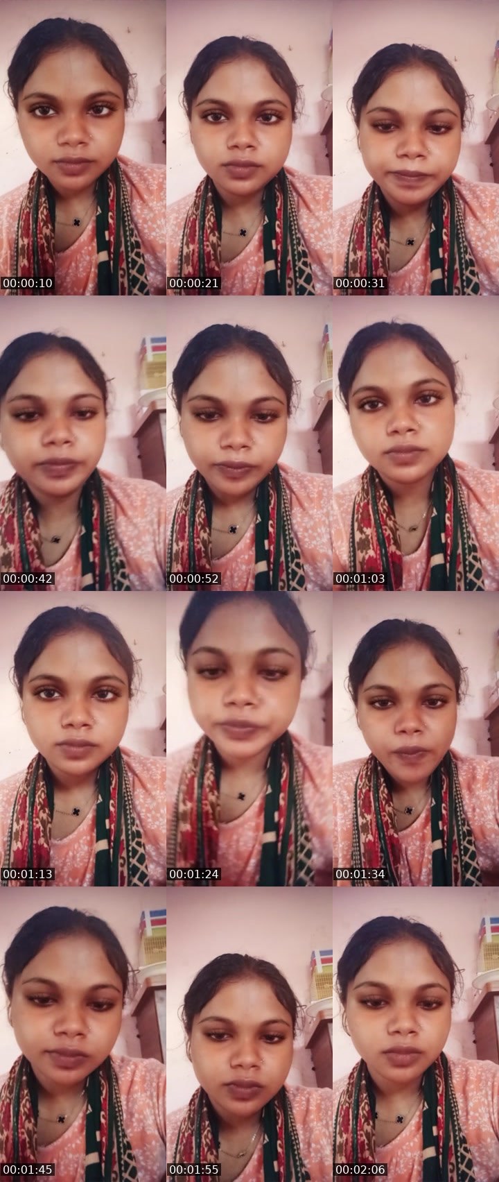 Contact-sheet preview of Ms Sanjida's Liveme recording