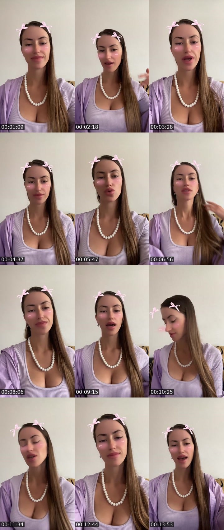 Contact-sheet preview of Lily🪷💕's Liveme recording