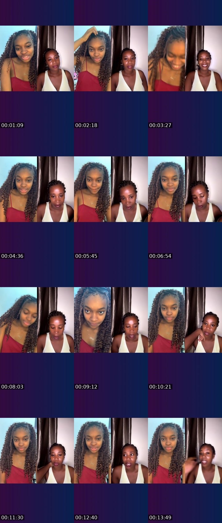 Contact-sheet preview of Creamy💗🦍's Liveme recording