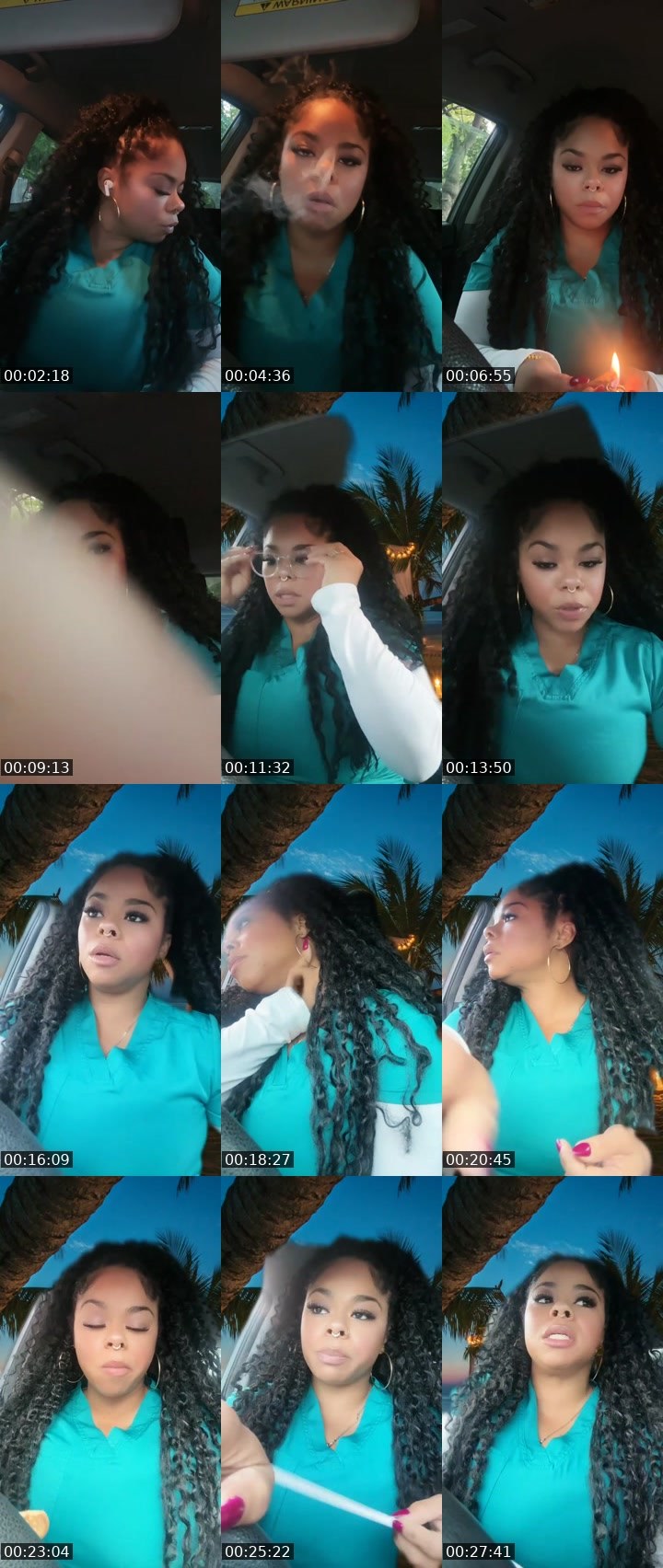 Contact-sheet preview of 🎭⃤ ČĤÚĹĂ 🇩🇴🇯🇲〽️'s Liveme recording