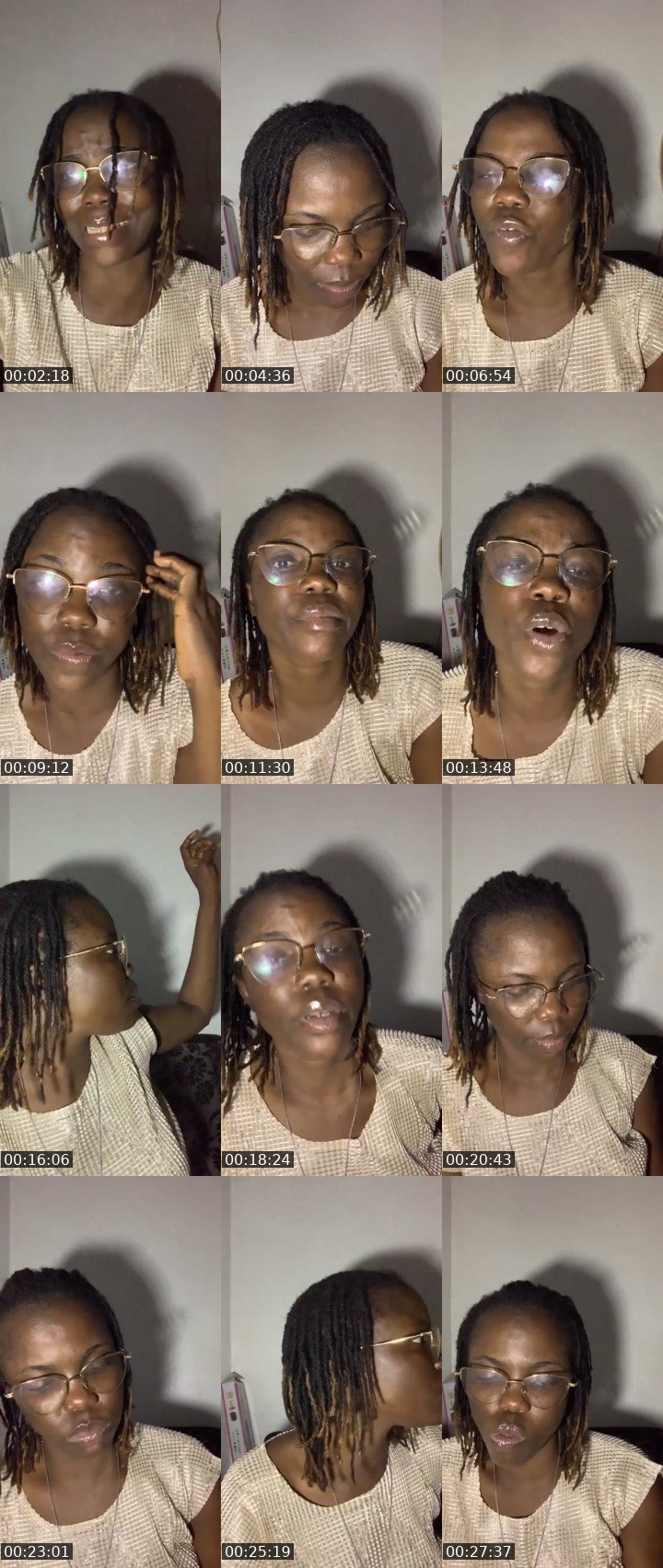Contact-sheet preview of 😈🛸SHANTELGOLD😈🍭's Liveme recording