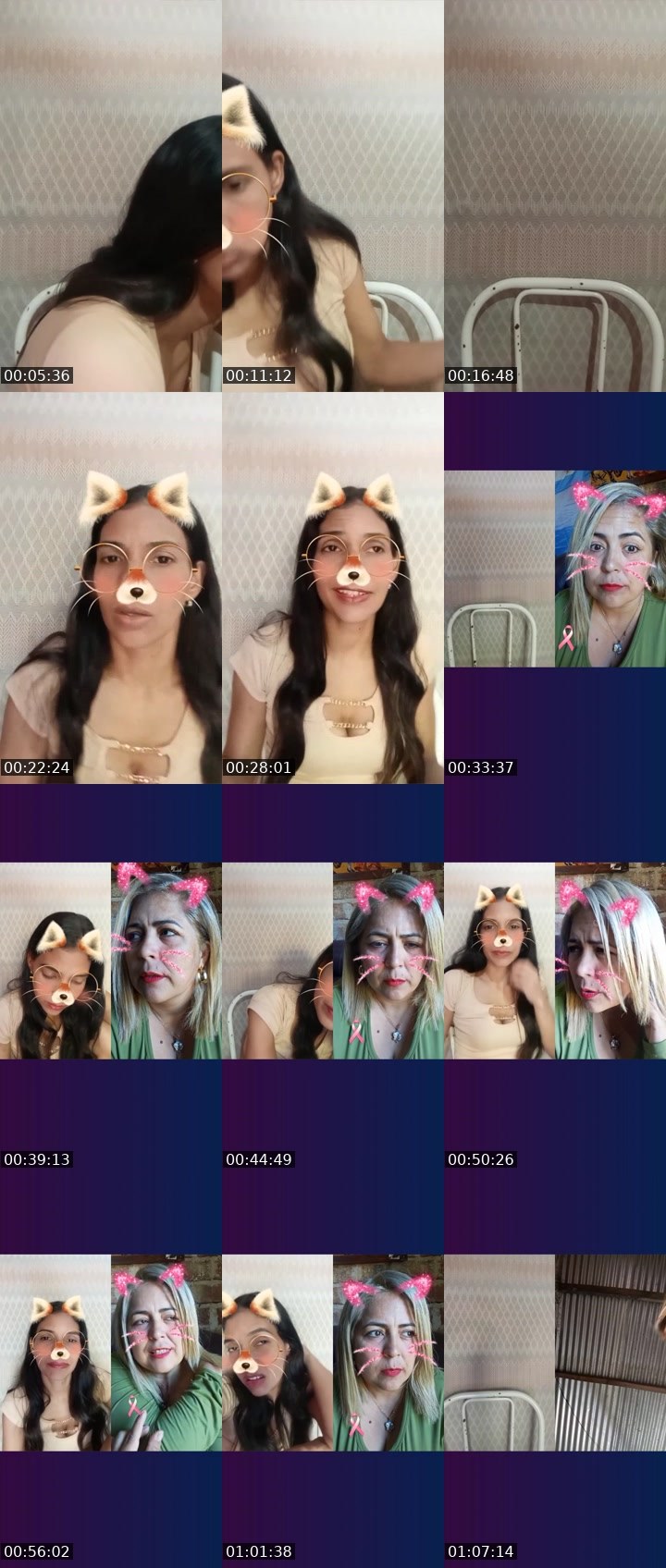 Contact-sheet preview of 🌈♦️LAFLACA's Liveme recording