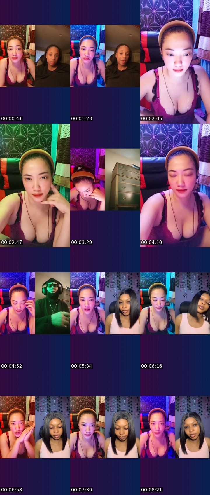Contact-sheet preview of ☝️❤ℂℍ𝕀𝕂À's Liveme recording