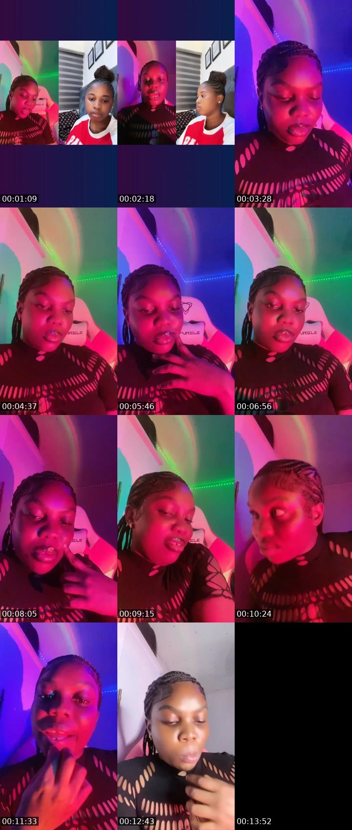 Contact-sheet preview of ✯☞ Pretty🌺Ever🌺's Liveme recording